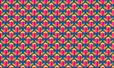 Brutalist Design Geometric Shapes Seamless Pattern for Wallpaper Background