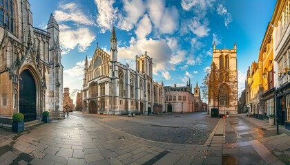 Naklejka premium Capturing the Majesty: A Panoramic View of York Minster, England