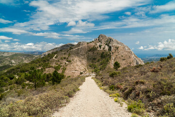 Naklejka premium Alicante mountains, Serrella. Comunidad Valenciana (Spain) 