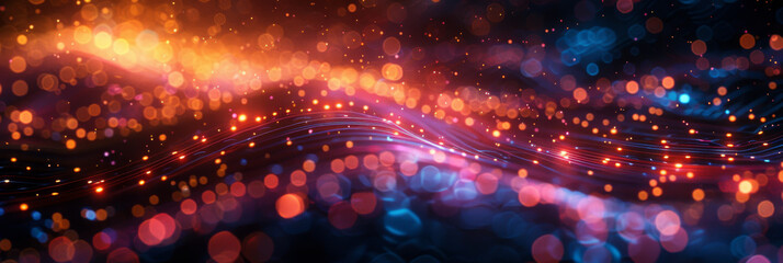 Obraz premium Digital background for tech, AI, neural networks, data, audio, graphics
