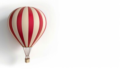 Fototapeta premium Floating in Perfection: The Spectacular Hot Air Balloon in a Shadowless Glow