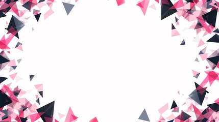 Obraz premium Triangleshaped border filled with pink and black colors