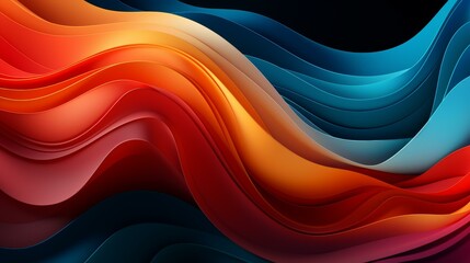 Obraz premium Abstract illustration featuring bold lines, flat texture, and dynamic shapes with high detail and ruched accents.