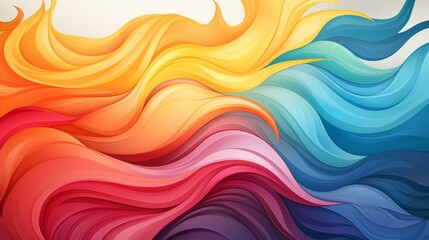 Vibrant tie and dye illustration with bold lines, flat texture, and high detail, featuring dynamic shapes and abstract designs.