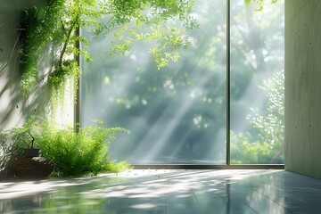 modern blurred spring interior