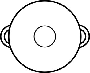 Wok vector outline illustration