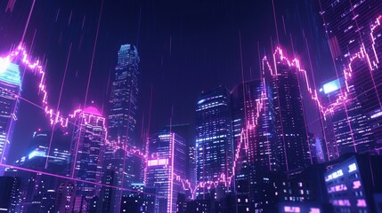 Fototapeta premium The futuristic city skyline