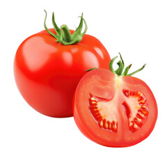 tomato isolated on transparent background.
