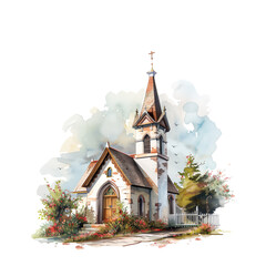 wedding bouquet bride and groom ceremony watercolor illustration 