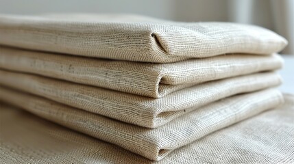A very light beige background with a subtle linen texture, offering a gentle and understated touch...