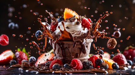 Summer Treats: Melting Ice Cream Delight Generative AI