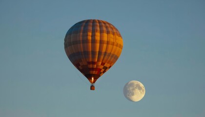 Obraz premium Early Morning Moonlit Ascension: Albuquerque International Balloon Fiesta 2006