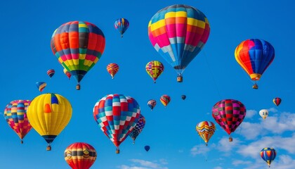 Fototapeta premium Marvelous Moments in the Sky: The Hot Air Balloon Fiesta in Albuquerque, New Mexico