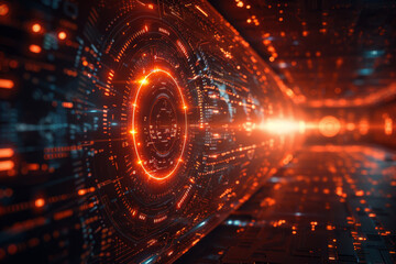 Digital background for tech, AI, neural networks, data, audio, graphics