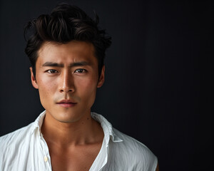 Obraz premium portrait of a handsome asian man