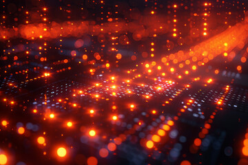 Obraz premium Digital background for tech, AI, neural networks, data, audio, graphics