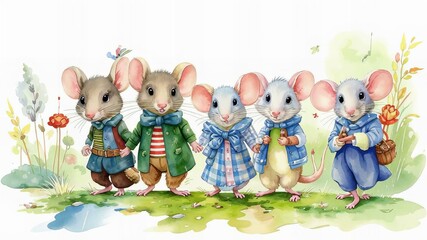 Illustration of mice