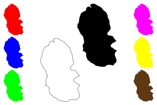 Arran island (United Kingdom of Great Britain and Northern Ireland, Scotland, Firth of Clyde) map vector illustration, scribble sketch Isle of Arran map