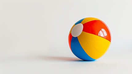 beach ball isolated on white backgroud. kids play concept for designer
