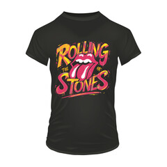 Rolling Stones T Shirt Design Vector Element.