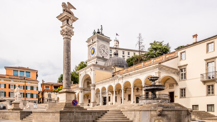 Obraz premium View at the Liberty place in Udine - Italy