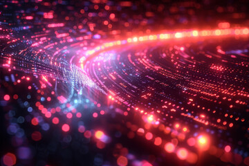Obraz premium Digital background for tech, AI, neural networks, data, audio, graphics