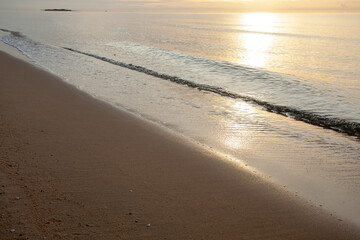 Sky, sea and beach at Thang Sai Beach, Thong Chai Subdistrict, Bang Saphan District Prachuap Khiri Khan Province