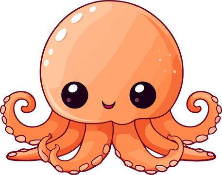 recommend clip art: Cute octopus clipart design illustration