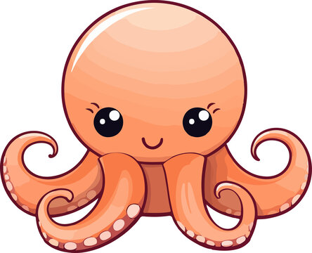recommend clip art: Cute octopus clipart design illustration