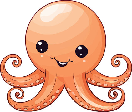 recommend clip art: Cute octopus clipart design illustration