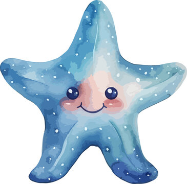 recommend clip art: Cute starfish clipart design illustration