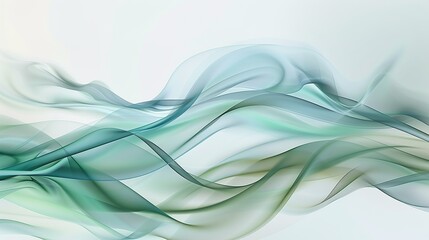 Fototapeta premium Minimalist abstract design with flowing wavy line on white background