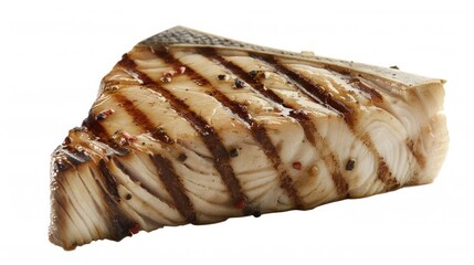 American Flag Swordfish Steak on White Background