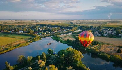 Obraz premium Sky-high Spectacle: Bila Tserkva Balloon Festival Takes Flight