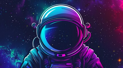 Esports team logo of a galaxy themed astronaut mascot in a captivating design