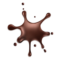 Realistic hot chocolate splashes