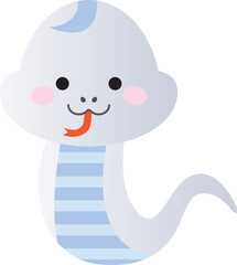 笑う可愛いヘビのキャラクター