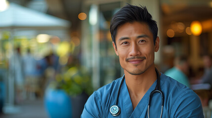 Naklejka premium portrait of a male doctor