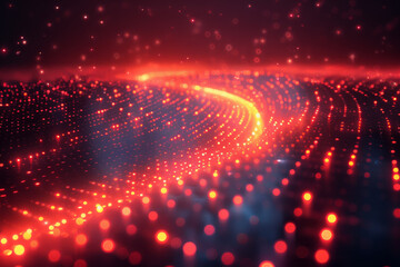 Obraz premium Digital background for tech, AI, neural networks, data, audio, graphics