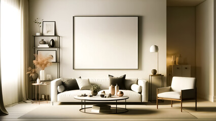  モダンで洗練されたリビングルームインテリア - Modern and Sophisticated Living Room Interior generative AI