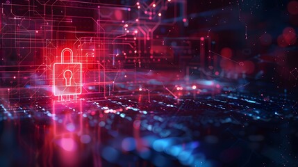 Obraz premium Illustration of Implementing robust cybersecurity measures to protect sensitive industrial data from breaches and unauthorized access. Ai Generate.