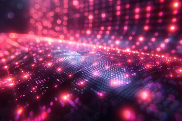 Obraz premium Digital background for tech, AI, neural networks, data, audio, graphics