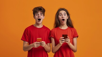 Fototapeta premium The Surprised Teenagers’ Reaction