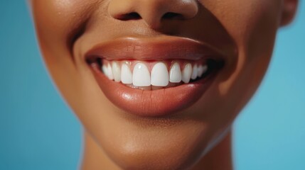 Fototapeta premium Smiling woman with white teeth