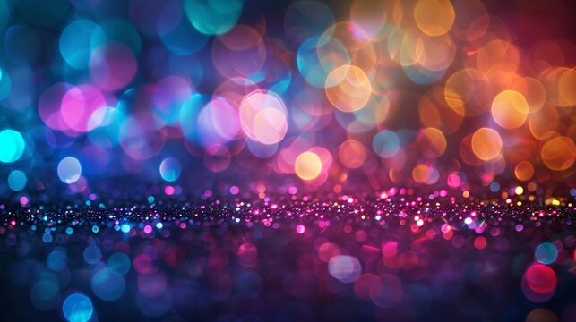 Close-up of vibrant, illuminated backdrop