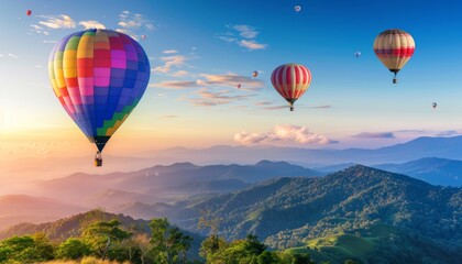 Fototapeta premium Sunset Serenity: Exploring Doi Inthanon - Chiang Mai's Hidden Paradise