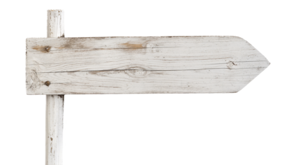 Wooden signboard isolated on transparent background