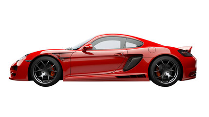 Sports car red isolated on a white background