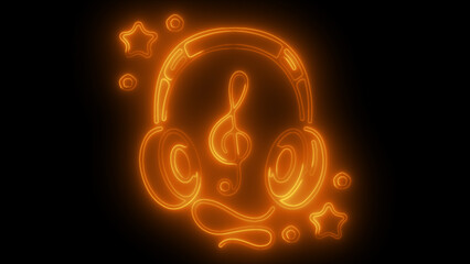 Headphones Illustration - Modern Audio Equipment Icon