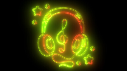 Headphones Illustration - Modern Audio Equipment Icon